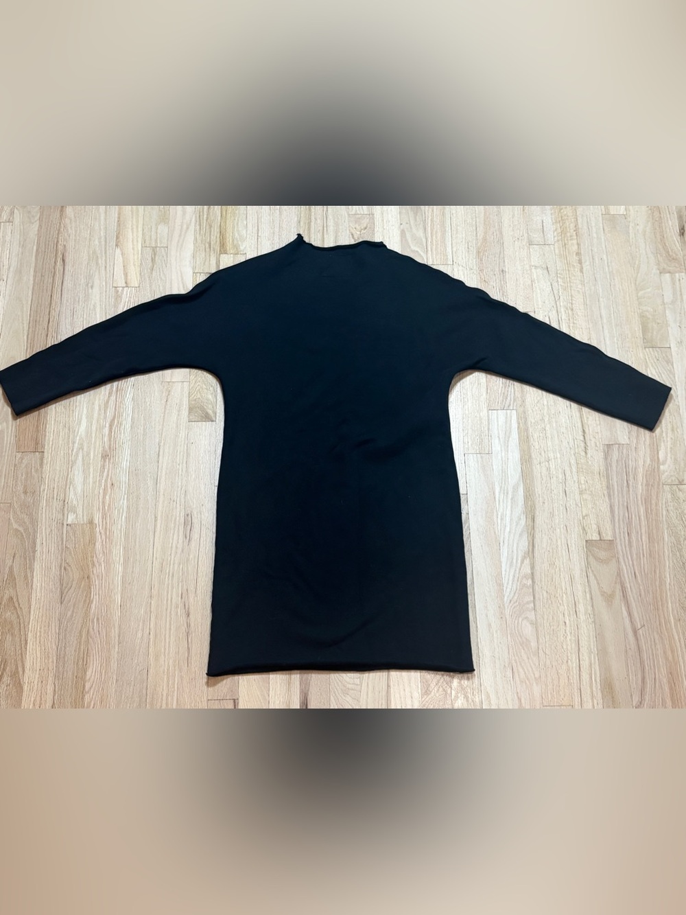 Frank & Eileen IZZIE Sweatshirt Party Dress, Black 100% Cotton Raw Hem, Medium M - Picture 5 of 9